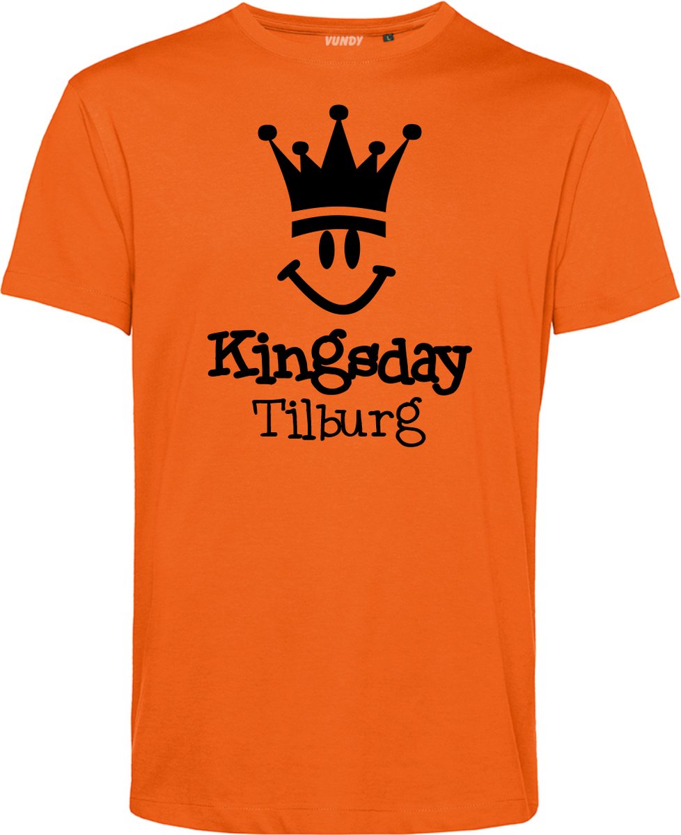 T-shirt kind Tilburg Smiley | Oranje | maat 80